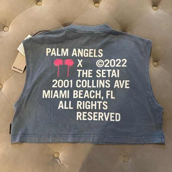 NWT Palm Angels Setai Crop Tank Top - Picture 1 of 2